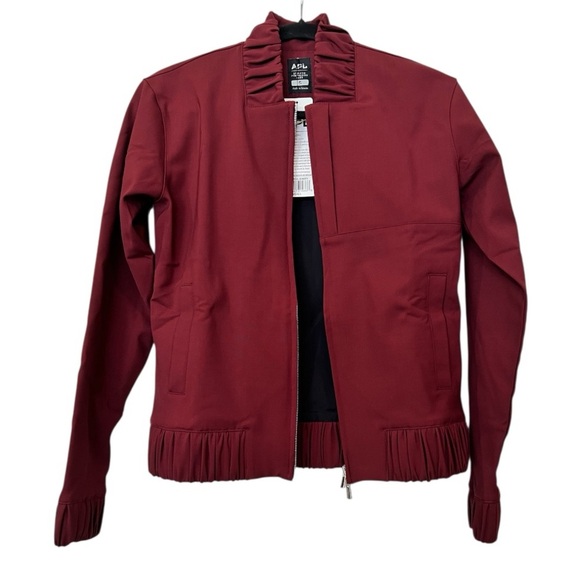 APL The Perfect Wool Bomber Jacket Women's
Woolmark Collab Burgundy Zip Small - Picture 3 of 15